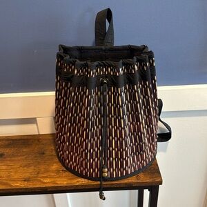 Baskets of Cambodia backpack black tones